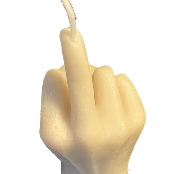 Beige Middle Finger Candle - Picture 4 of 5